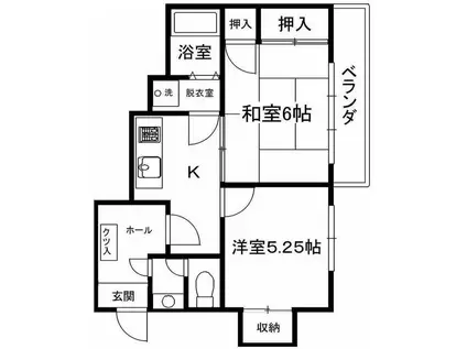 グレースマルニ(2DK/2階)の間取り写真