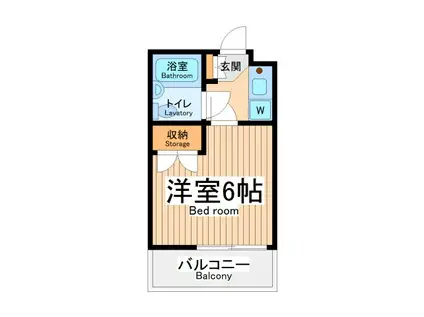 アイビーハウス鶴見(1K/1階)の間取り写真