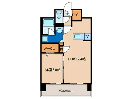 ブランシエスタ千早RJR(1LDK/12階)の間取り写真