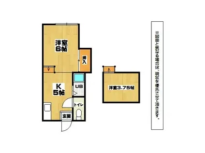 シティベール陣山(1K/2階)の間取り写真