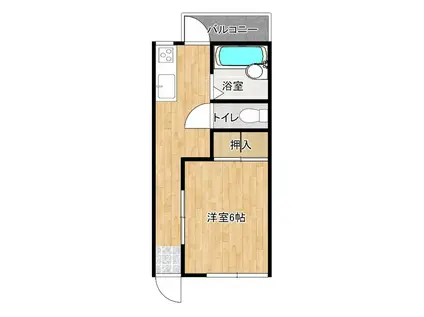 SUNGREAT長沢(1K/2階)の間取り写真