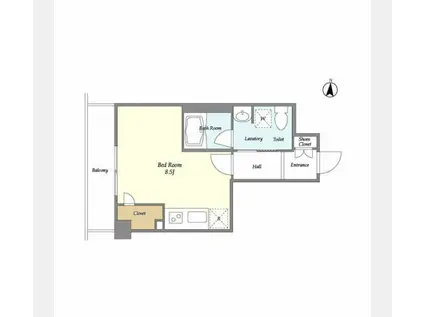 アーバンフォート住吉(ワンルーム/3階)の間取り写真