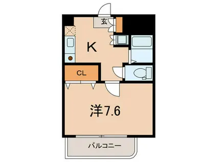 メゾン・ドゥ・ヴィレ須磨潮見坂(1K/2階)の間取り写真