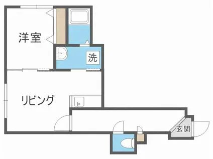 リータウンJ(1LDK/3階)の間取り写真
