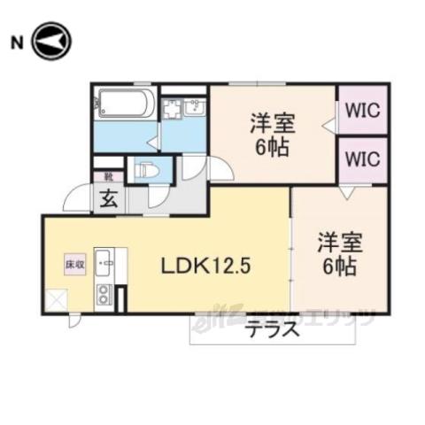 シャローパディ(2LDK/2階)の間取り写真