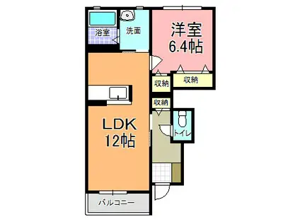 PAAR WERK(1LDK/1階)の間取り写真