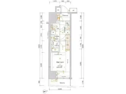 ARTESSIMO ALDO アルテシモ アルド(1K/5階)の間取り写真