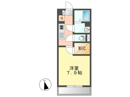 リブリ・BJウイング(1K/2階)の間取り写真