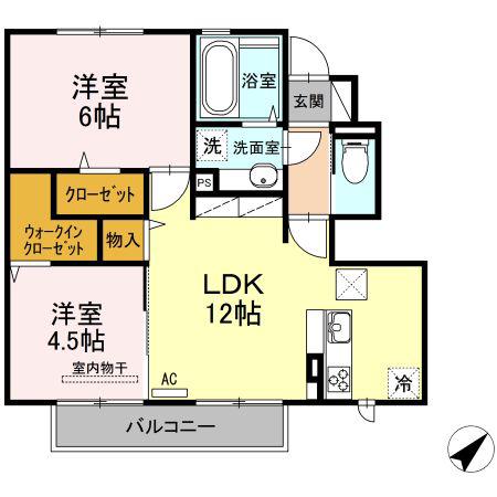 D-LUMIUS双水(2LDK/1階)の間取り写真