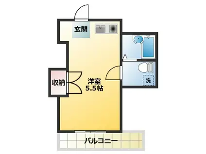エクセルプラザ(ワンルーム/5階)の間取り写真