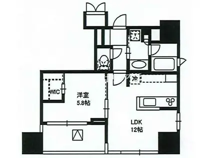 コンフォルテハイム蔵前(1LDK/2階)の間取り写真