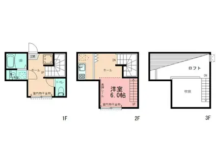 カーサフェリーチェ大船観音(1K/1階)の間取り写真