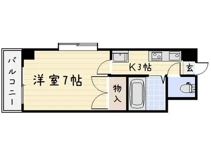 ビブレ江南(1K/7階)の間取り写真