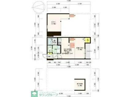 MAISON DOLCE(1DK/1階)の間取り写真