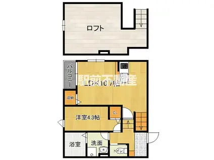 シーサイドポラリス(1LDK/2階)の間取り写真