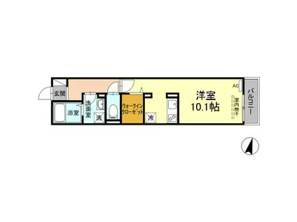 D-ROOM今町(1LDK/3階)の間取り写真