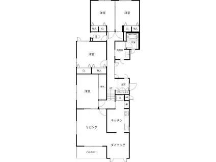 ティーズガーデン中野新井薬師前(4LDK/2階)の間取り写真
