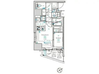 アクサス駒込アジールコート(1DK/3階)の間取り写真