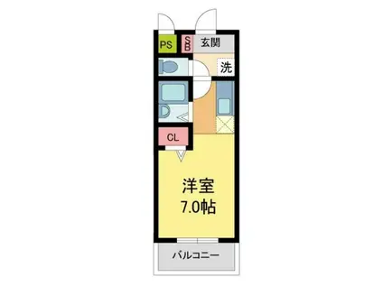 クレアコート産所町(1K/3階)の間取り写真