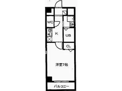 GREEN GABLES(1K/3階)の間取り写真