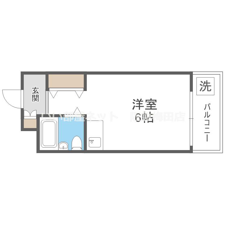ファインクレスト江坂(ワンルーム/5階)の間取り写真