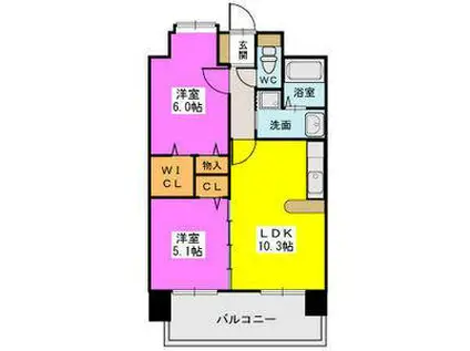 ステラSTⅡ(2LDK/1階)の間取り写真