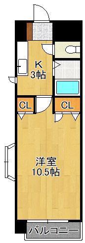 一刻館II(1K/5階)の間取り写真
