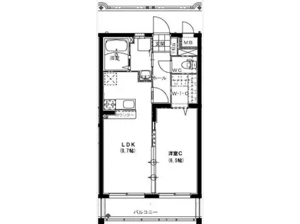 ユーミーこのはなI(1LDK/3階)の間取り写真
