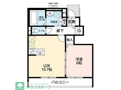 MEMORY COURT(1LDK/1階)の間取り写真