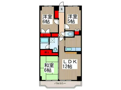 サンジェルマン2(3LDK/2階)の間取り写真