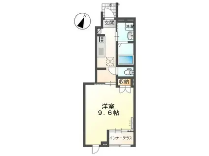 フロード・N(1K/1階)の間取り写真