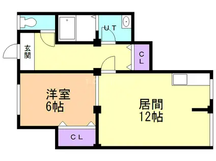 キャナルコート(1LDK/1階)の間取り写真