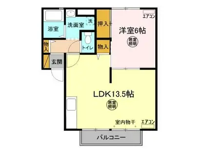 コンフォール A棟(1LDK/1階)の間取り写真