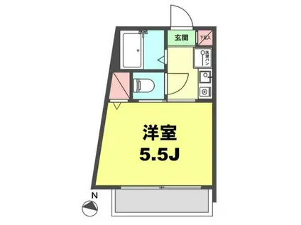 月村マンション ナンバー17(1K/3階)の間取り写真