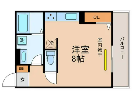 エスポワール東山(ワンルーム/3階)の間取り写真