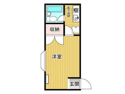 サンハイツ(1K/1階)の間取り写真