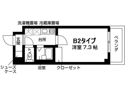 アヴァンセクール町屋(1K/4階)の間取り写真