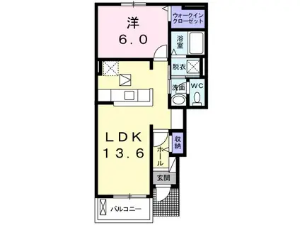 サン ルーラルIII・S(1LDK/1階)の間取り写真