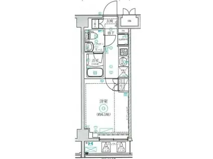 CION YOKOHAMA YAMATE(1K/7階)の間取り写真