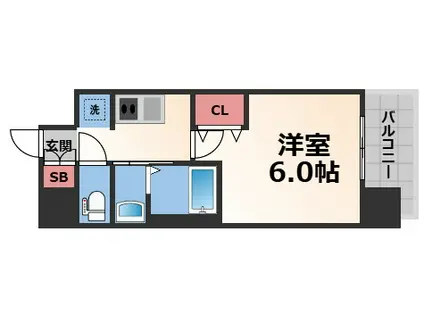 PARK HILLS今里蘭(1K/12階)の間取り写真