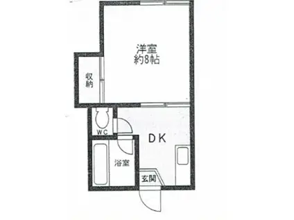 エルフォルグ北里(1DK/1階)の間取り写真