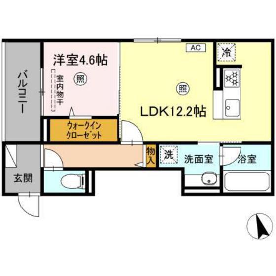 プラトーメゾン(1LDK/3階)の間取り写真