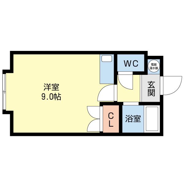 メゾンシエナI(ワンルーム/1階)の間取り写真