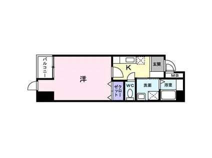 グレース栗林(1K/7階)の間取り写真