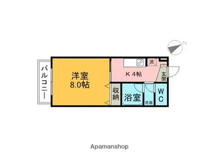 サープラスワンサンホープ(1K/2階)の間取り写真