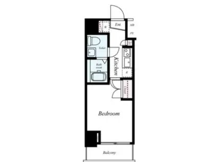 FROMA MONZENNAKACHO RIVER SIDE(1K/5階)の間取り写真