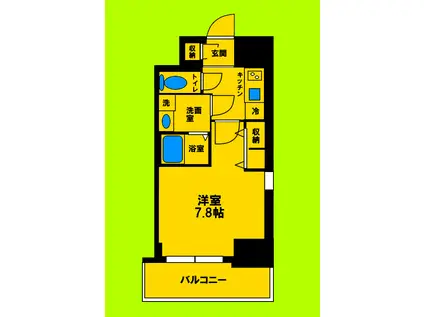 ワールドアイ江坂アルバ(1K/9階)の間取り写真