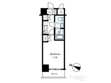 ADESSO中野(1K/5階)の間取り写真