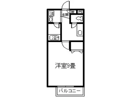 メゾン・リュミエール(1K/2階)の間取り写真