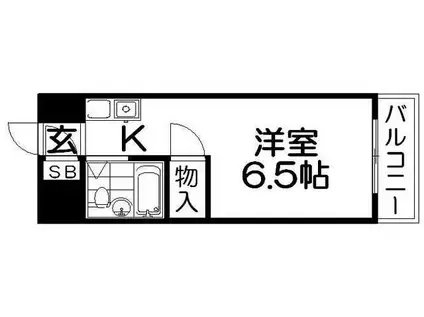 ファーストプラザ(ワンルーム/1階)の間取り写真